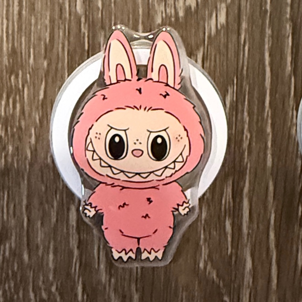 Labubu magnetic phone grip pink